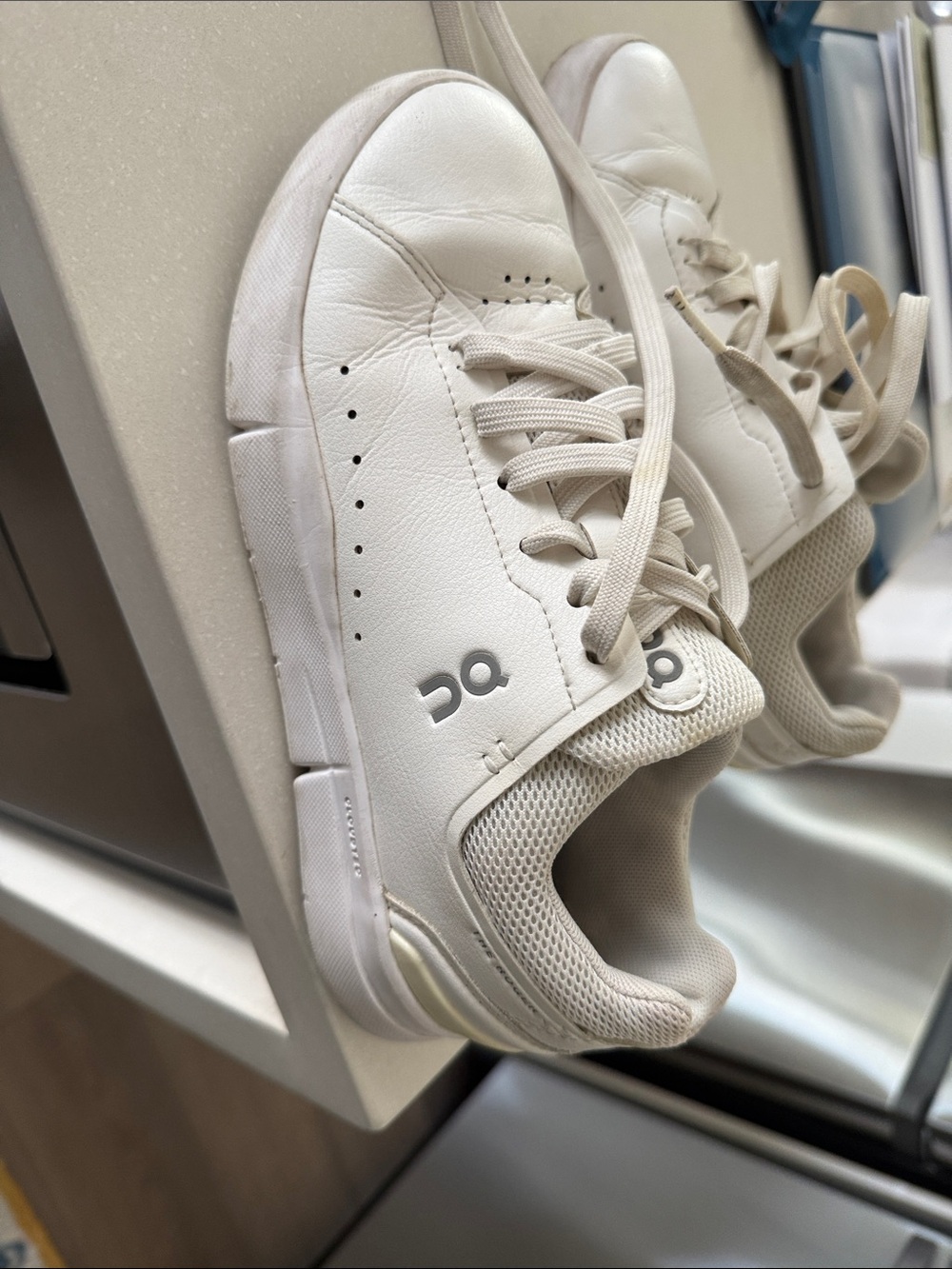 On Running Cloudnova Leather Sneakers in Cream/Off-White